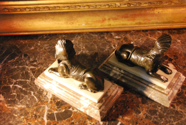 Pair Of Sphinges Paperweight Regency Period Early Eighteenth