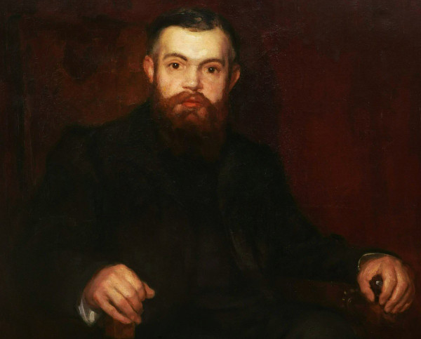 Henry BRÉMOND, Porträt eines sitzenden Mannes (GROSSES FORMAT)