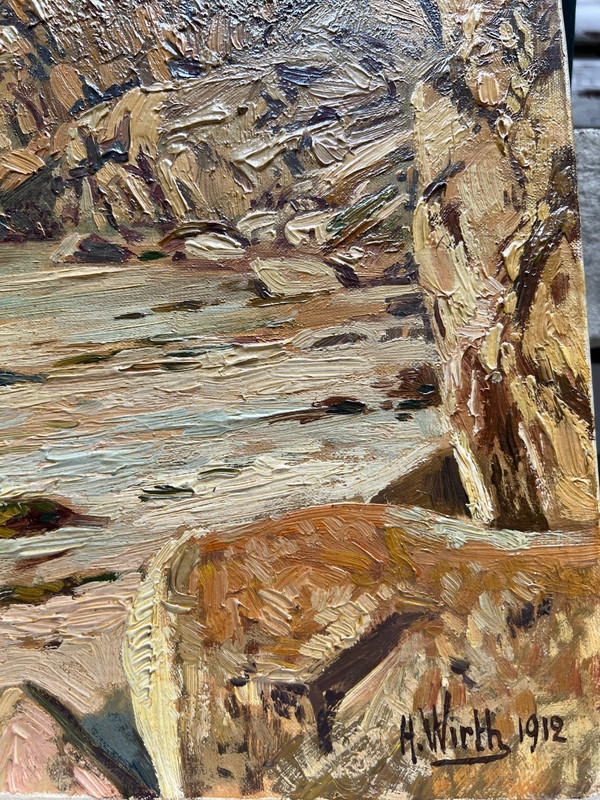 Prosper Henri Wirth (1869-1947) - Costa Bretonne, 1912