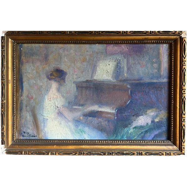 René Léon Marie Devillario (1874-1942) - La Pianiste, Circa 1900