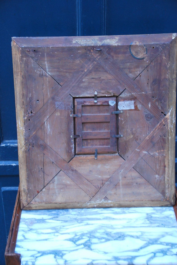 Il fumatore di pipa Pannello in legno del XIX secolo