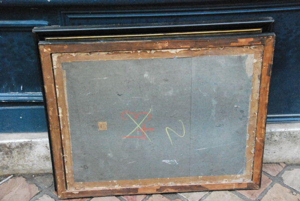 Deux Peintures Sur Verre, Goélettes  XIXe siècle