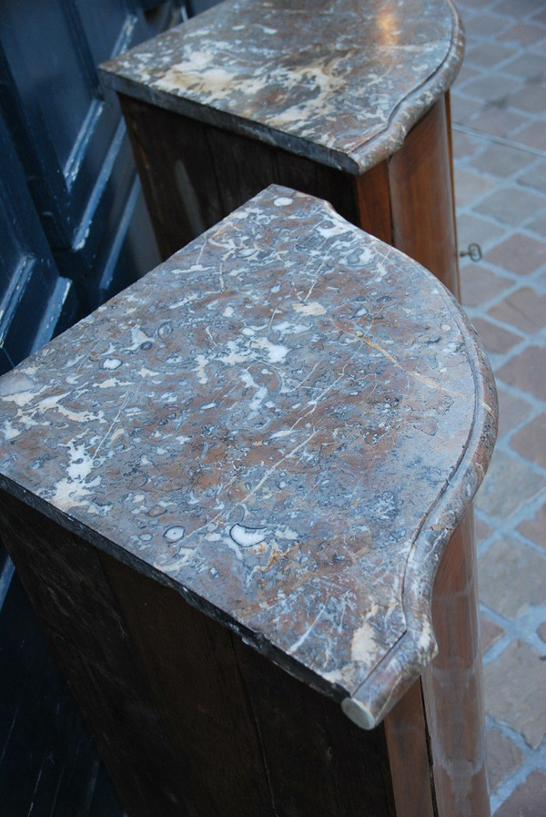 Paire d'Encoignures Bois Naturel XVIIIe siècle
