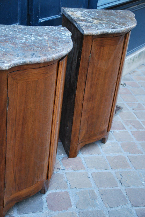 Paire d'Encoignures Bois Naturel XVIIIe siècle