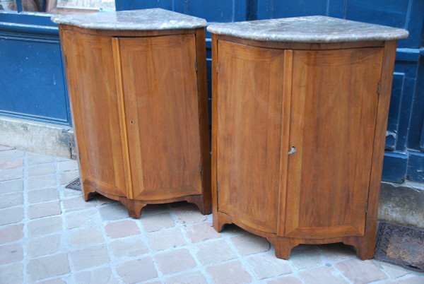 Paire d'Encoignures Bois Naturel XVIIIe siècle