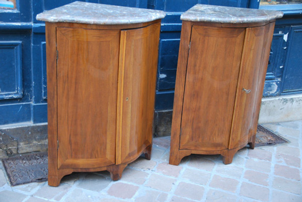 Paire d'Encoignures Bois Naturel XVIIIe siècle