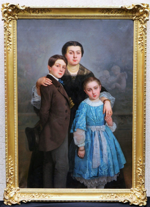 Louis Frédéric SCHÜTZENBERGER, Ritratto di famiglia (FORMATO MOLTO GRANDE)