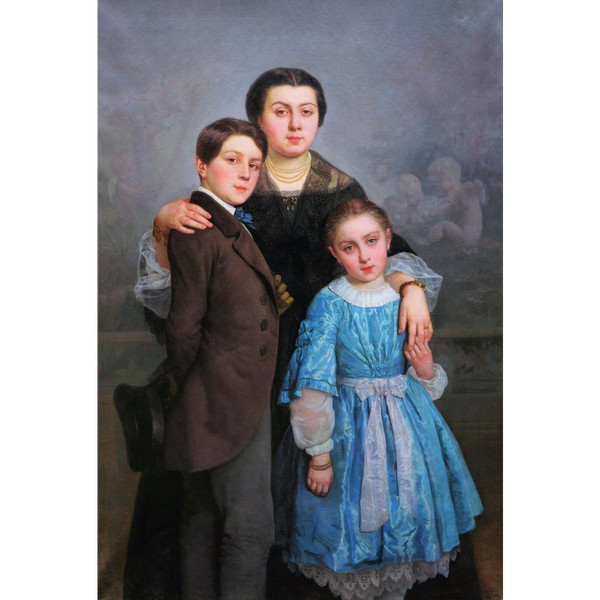 Louis Frédéric SCHÜTZENBERGER, Ritratto di famiglia (FORMATO MOLTO GRANDE)