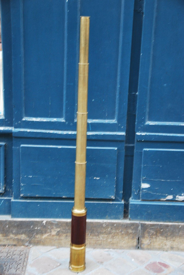 Longue Vue De Marine XIXe Mahogany And Brass