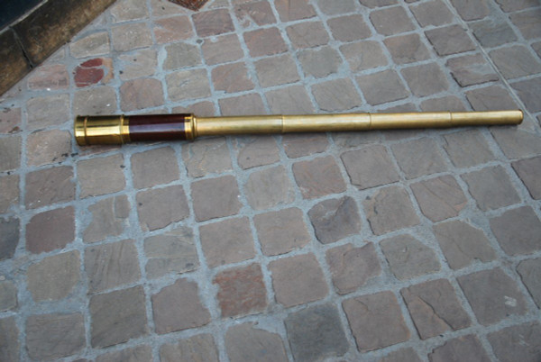 Longue Vue De Marine XIXe Mahogany And Brass