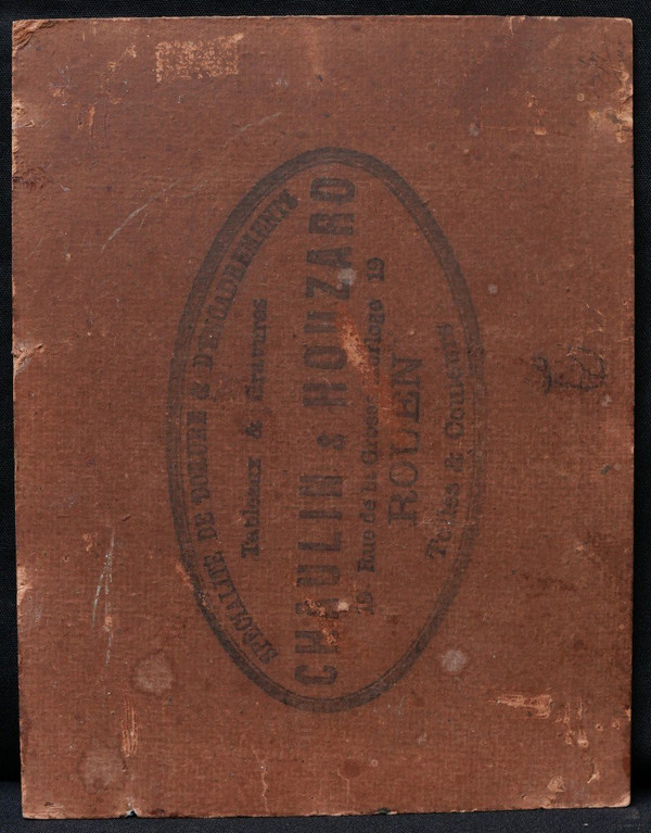 J. BORÉLY, Frau sitzt im Wald, ein Buch in der Hand