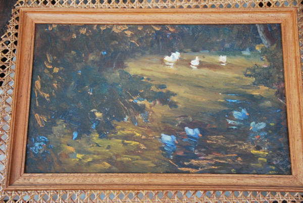 Gänse Und Enten Paar Holzplatten XX
