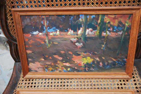 Gänse Und Enten Paar Holzplatten XX