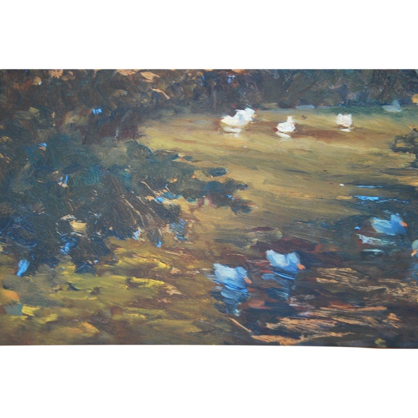 Gänse Und Enten Paar Holzplatten XX