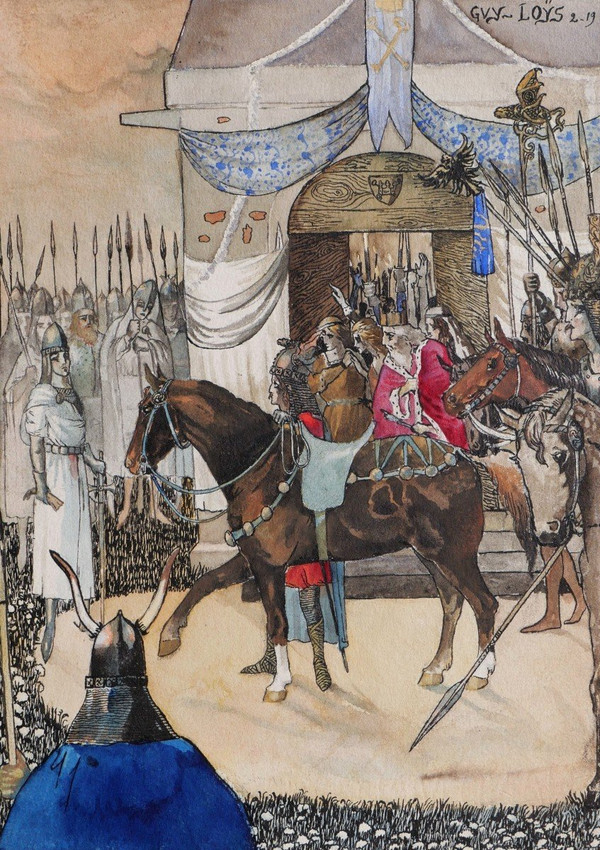 Louis BILLARD, alias Guy-Loÿs, Le Roi d'Ys (album completo di 15 acquerelli originali)