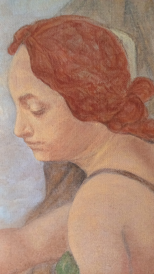 Acrylgemälde auf Leinwand / Frau