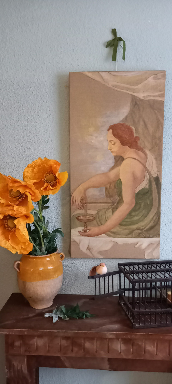 Acrylgemälde auf Leinwand / Frau