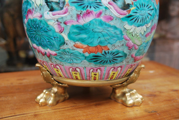 Ginger pot China 19th century Bronze mounting