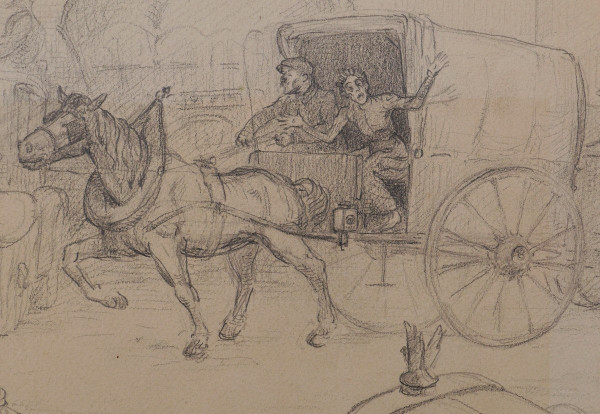 Robert WEST, Horse-drawn carriage hindering automobiles