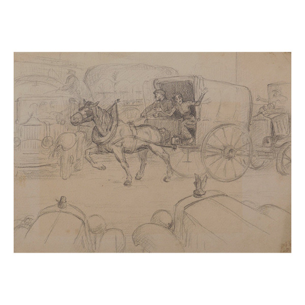 Robert WEST, Horse-drawn carriage hindering automobiles