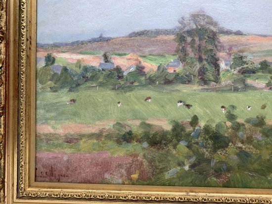 Lucien MIGNON (1865-1944) - Impressionist landscape - Oil on canvas signed and dated 1938