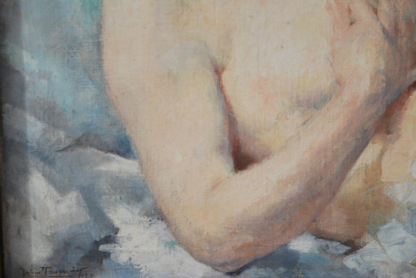 Träge Frau von Julien Tavernier, Öl auf Leinwand