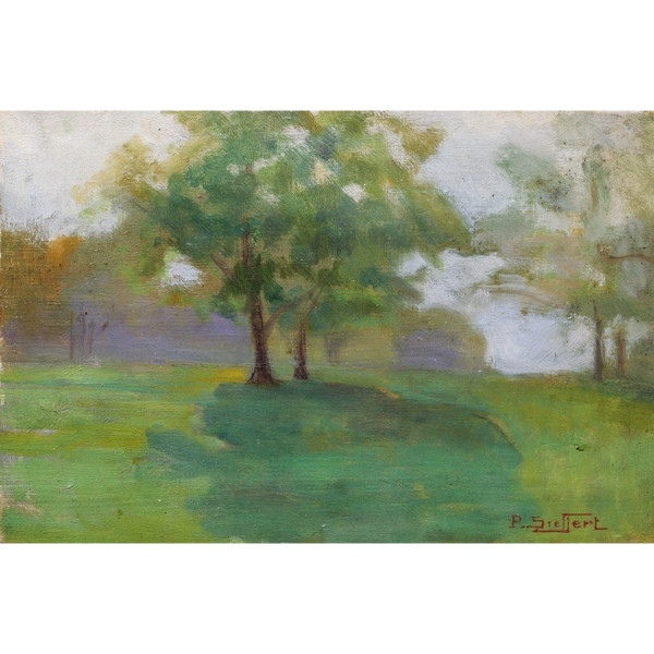 Paul SIEFFERT, Country landscape with sketched trees