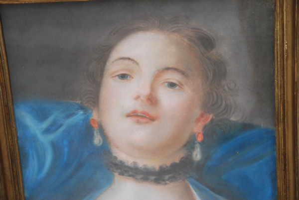 Pastello Giovane Donna Del Settecento Seguace Di Boucher