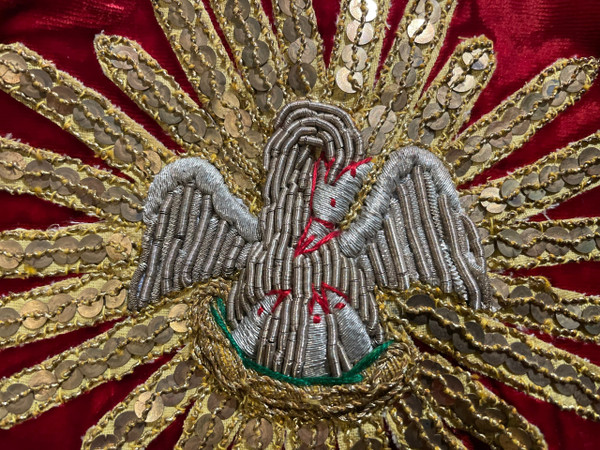Conopée De Tabernacle En Velours Rouge - XIXe Siècle