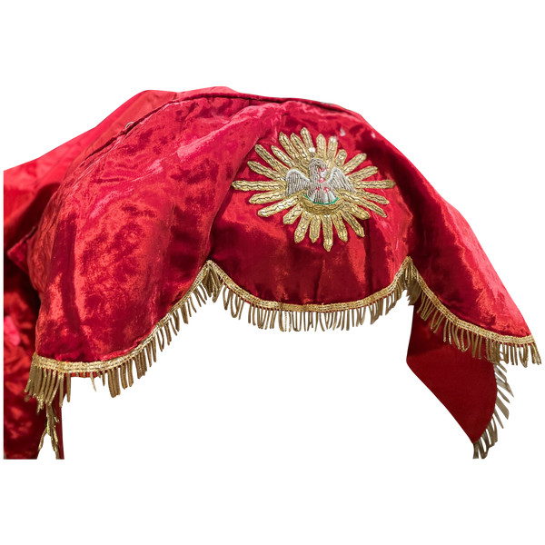 Conopée De Tabernacle En Velours Rouge - XIXe Siècle