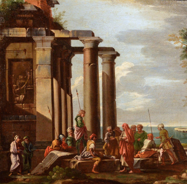 Capriccio Architectural Avec Ruines, Giovanni Ghisolfi (Milan 1623 - 1683)