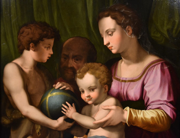 Heilige Familie mit San Giovannino, Agnolo Bronzino (Florenz 1503 -1572)