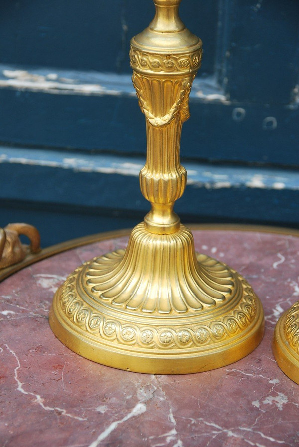 Pair Of Louis XVI Candlesticks, Late 18th Century