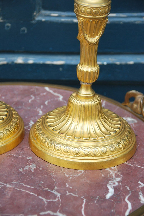 Pair Of Louis XVI Candlesticks, Late 18th Century