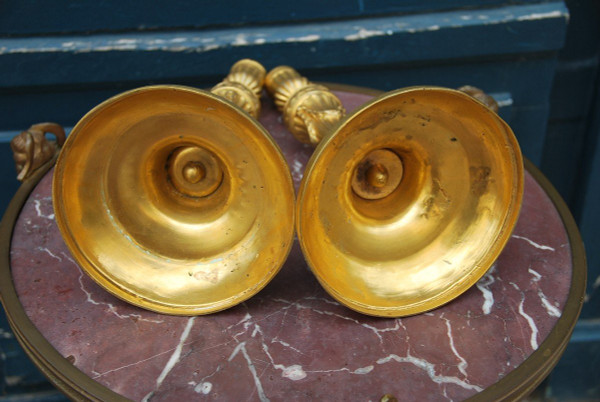 Pair Of Louis XVI Candlesticks, Late 18th Century
