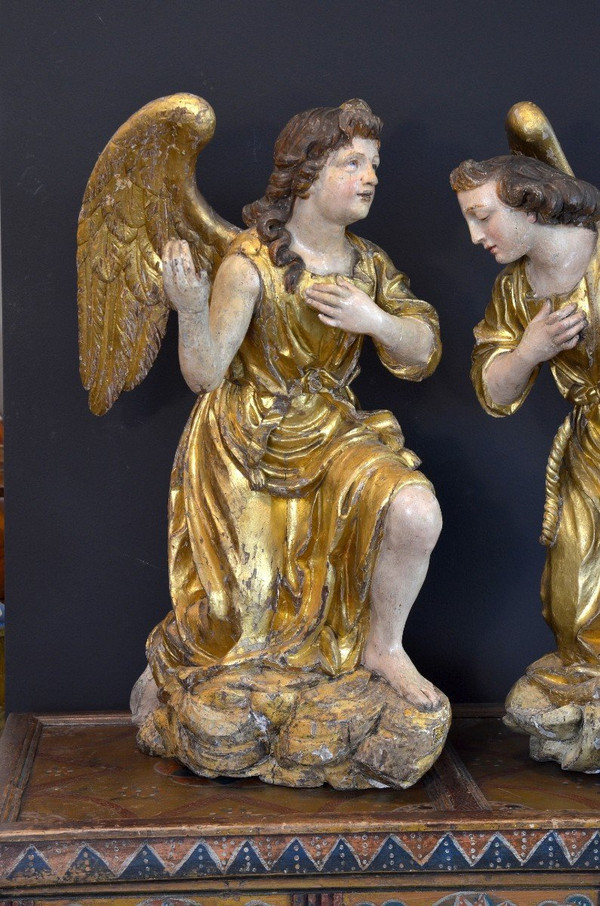 Grandi angeli alati Barocchi, Gian Lorenzo Bernini (1598-1680) cerchia di  (h. 88 cm) 