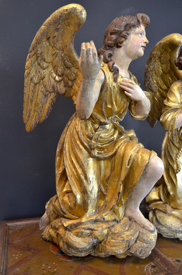 Grandi angeli alati Barocchi, Gian Lorenzo Bernini (1598-1680) cerchia di  (h. 88 cm) 