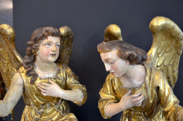 Grandi angeli alati Barocchi, Gian Lorenzo Bernini (1598-1680) cerchia di  (h. 88 cm) 