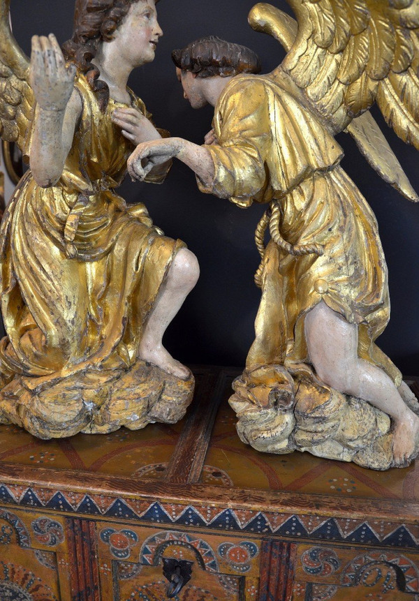 Grandi angeli alati Barocchi, Gian Lorenzo Bernini (1598-1680) cerchia di  (h. 88 cm) 