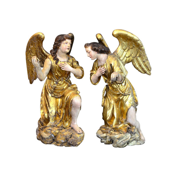 Grandi angeli alati Barocchi, Gian Lorenzo Bernini (1598-1680) cerchia di  (h. 88 cm) 