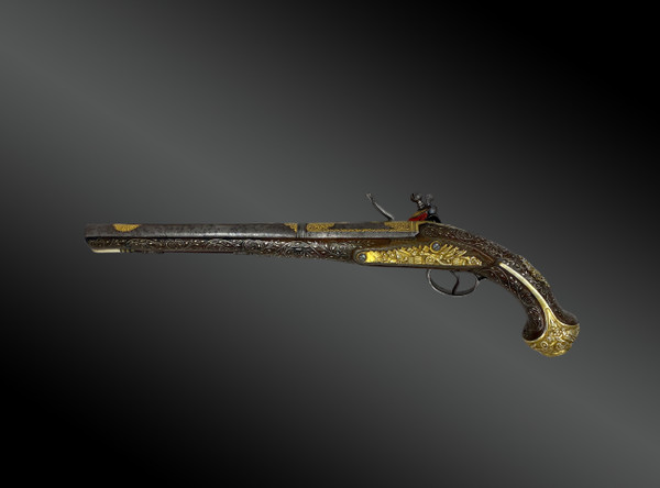 Pistolet à silex grand luxe, pour le marché Ottoman France, XIXème