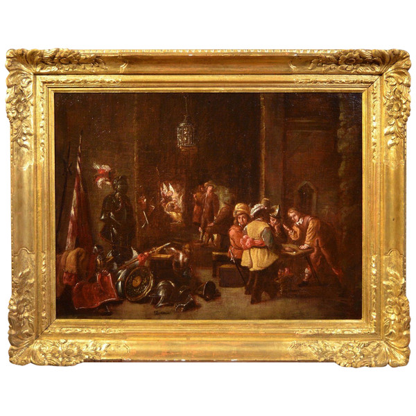 Le Corps De Garde, Atelier De David Teniers Le Jeune (Anvers 1610 - Bruxelles 1690)