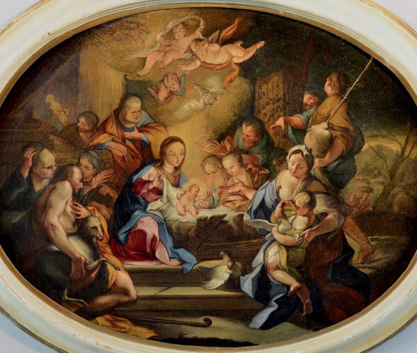 Sebastiano Conca (neapel 1680-1764), Großes Gemälde Anbetung der Hirten
