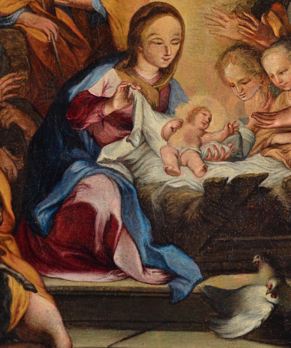 Sebastiano Conca (neapel 1680-1764), Großes Gemälde Anbetung der Hirten