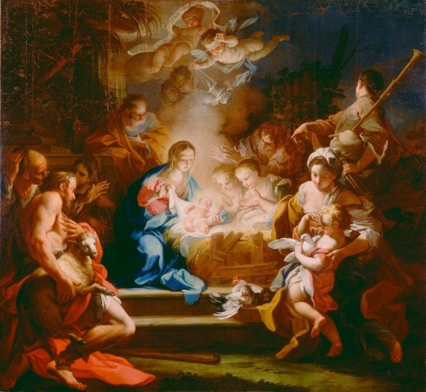 Sebastiano Conca (neapel 1680-1764), Großes Gemälde Anbetung der Hirten