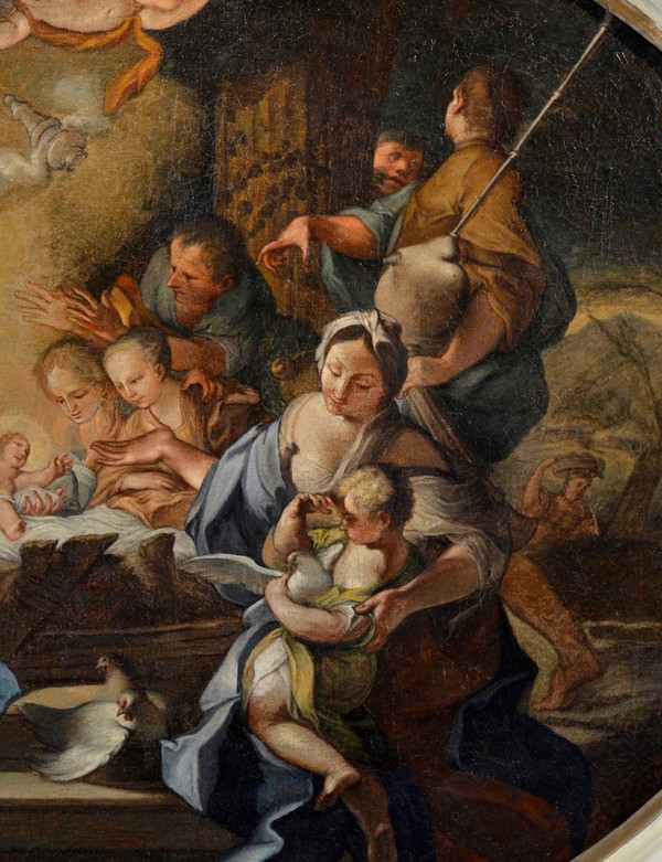 Sebastiano Conca (neapel 1680-1764), Großes Gemälde Anbetung der Hirten