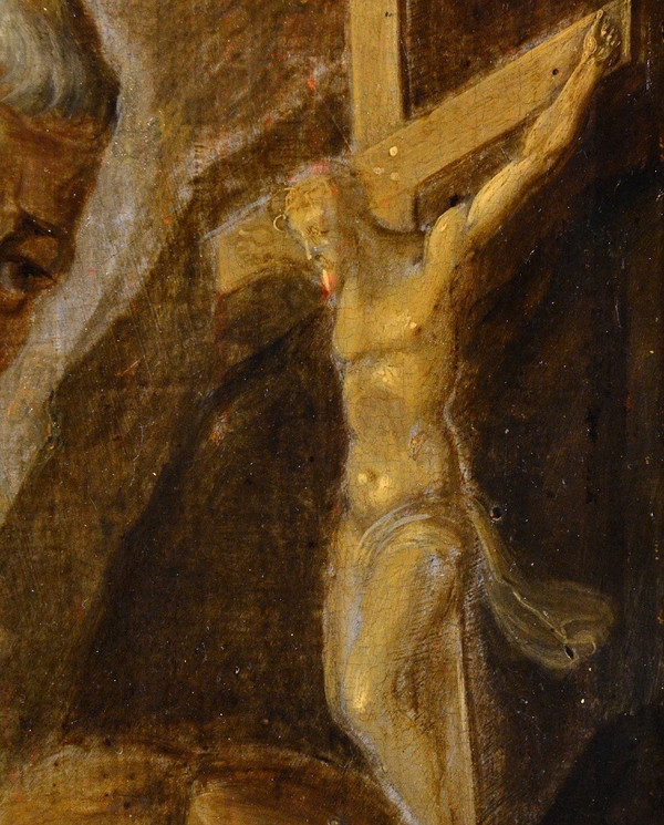 Italienisches Ölgemälde aus dem 16. Jahrhundert, 'St. Hieronymus' Umkreis Von Prospero Fontana