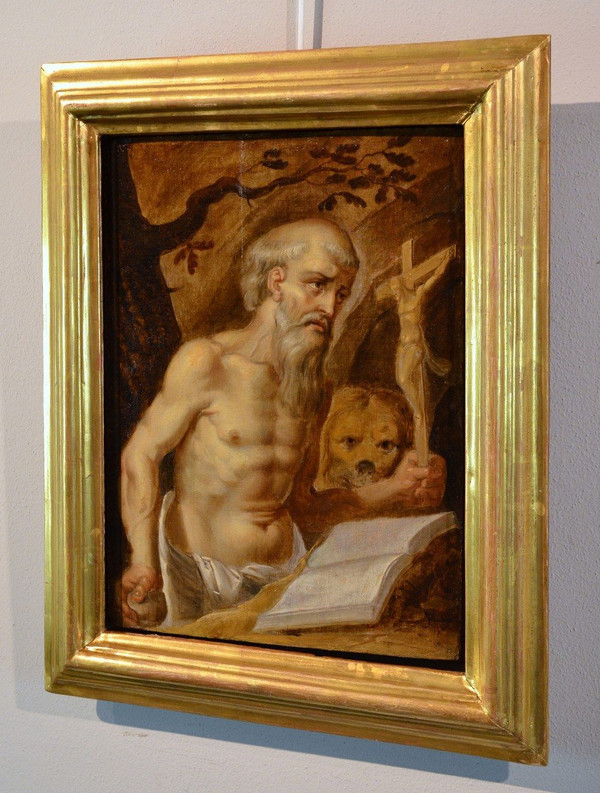 Italienisches Ölgemälde aus dem 16. Jahrhundert, 'St. Hieronymus' Umkreis Von Prospero Fontana