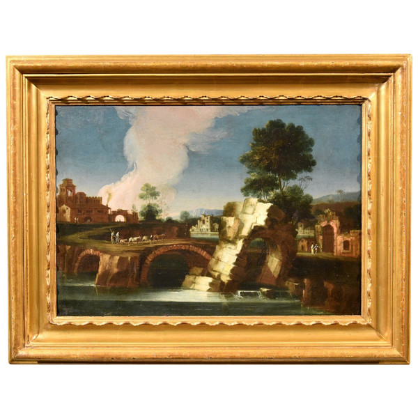 Latium-Landschaft Mit Dem Tiber Und Einem Ruinierten Bogen, Umkreis von Paolo Anesi (Rom 1697 - 1773)