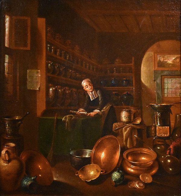 Der Apotheker, Giovanni Domenico Valentino (Rom 1630 - Imola 1708), Signiert Mit Dem Monogramm G.d.v